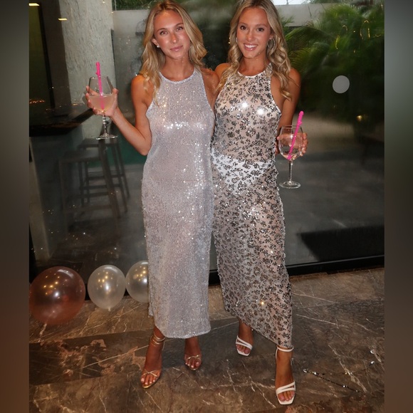 Sequin Sheer Maxi - Picture 3 of 3